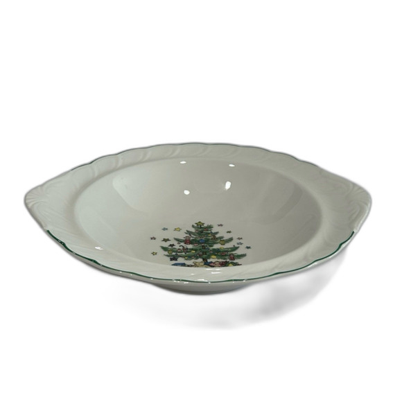 Vintage Nikko Serving Bowl Dish Happy Holidays - Picture 3 of 11